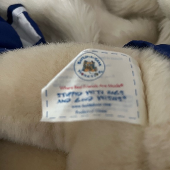 Build A Bear BABW Teddy Beige Brown Cheerleader Blue White 16" Stuffed Plush. - Picture 6 of 7